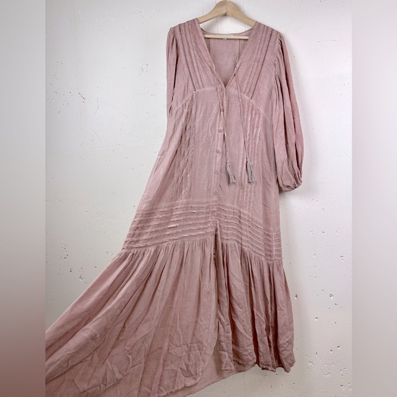 Young Fabulous & Broke Boho Festival Cottagecore Midi Dress - Picture 3 of 9